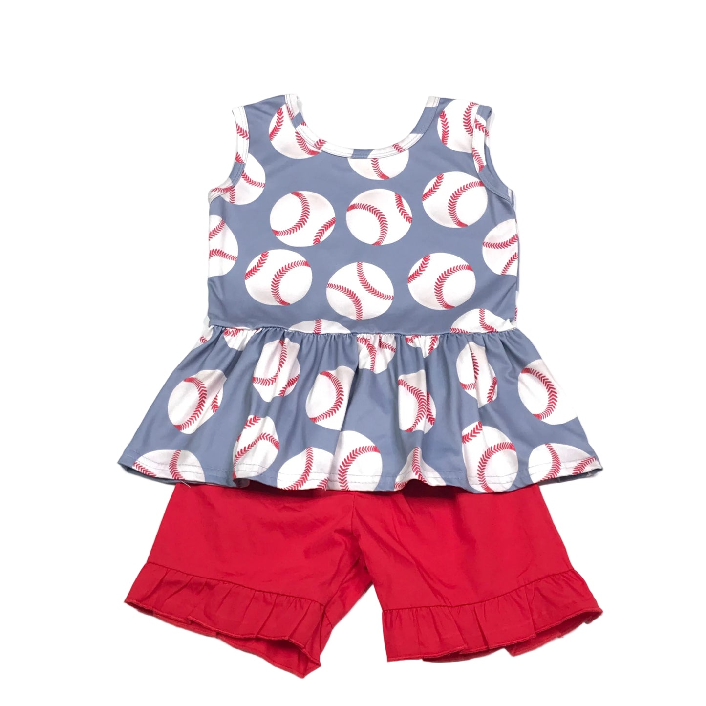 Boutique Baseball Short Set Girls Size 3T