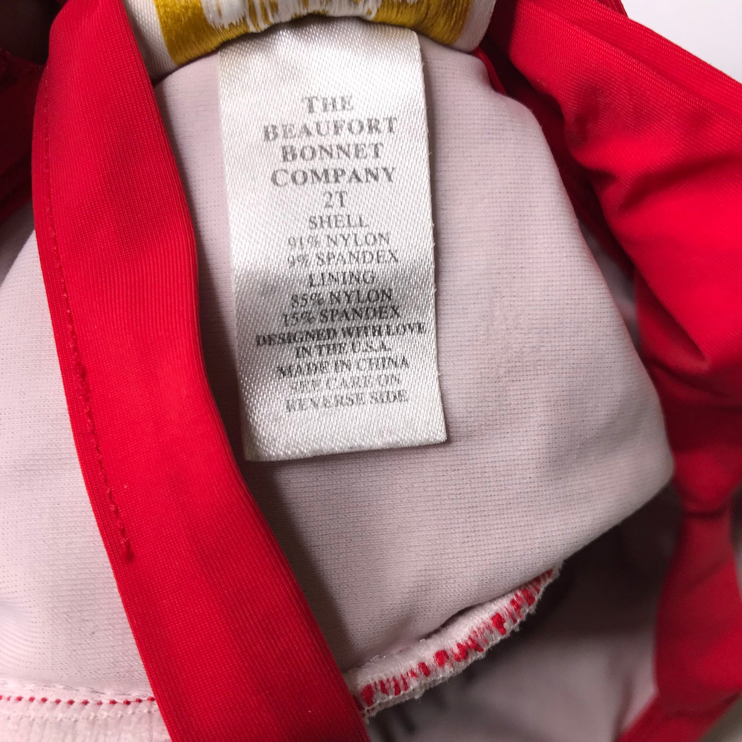 The Beaufort Bonnet Company St. Bart’s Bubble Swimsuit Red Girl Size 2T
