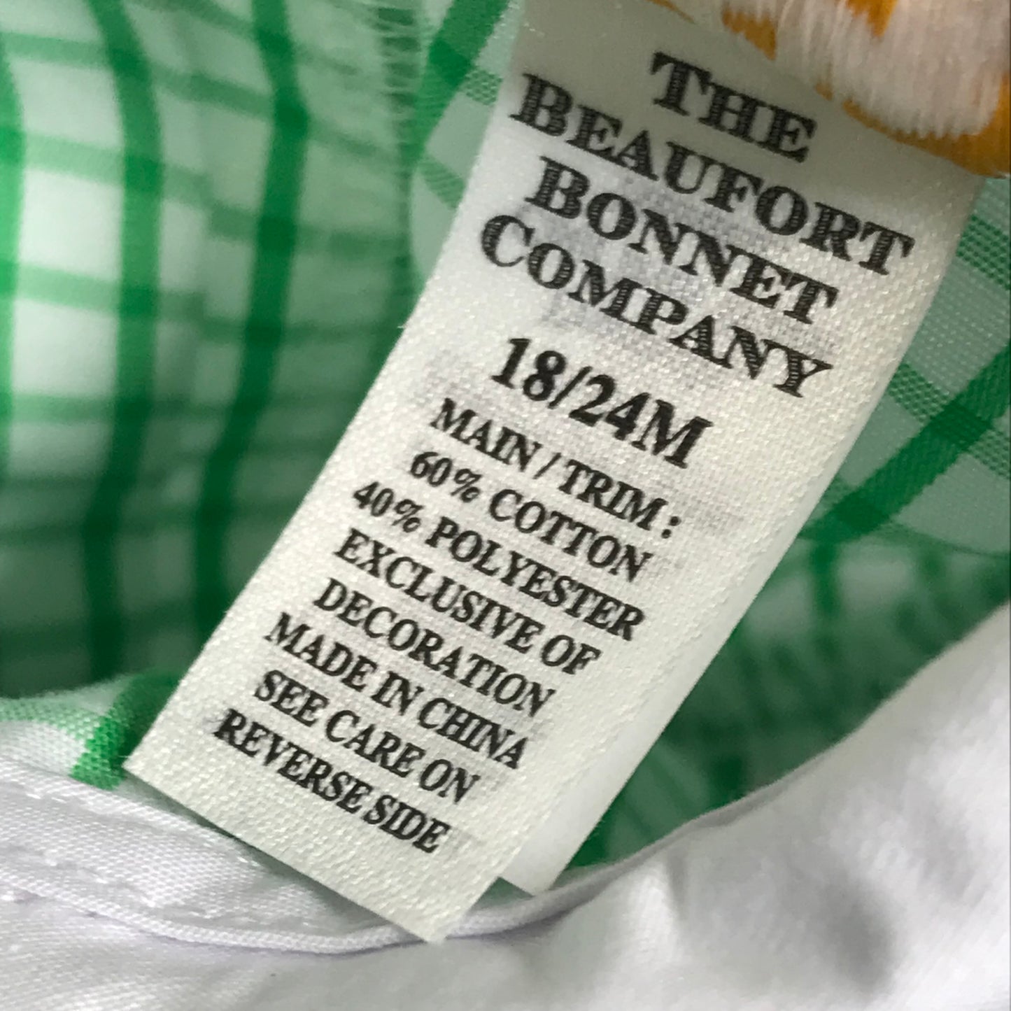 TBBC The Beaufort Bonnet Company Mary Dal Dress WindowPane Baby Girl Size 18/24M