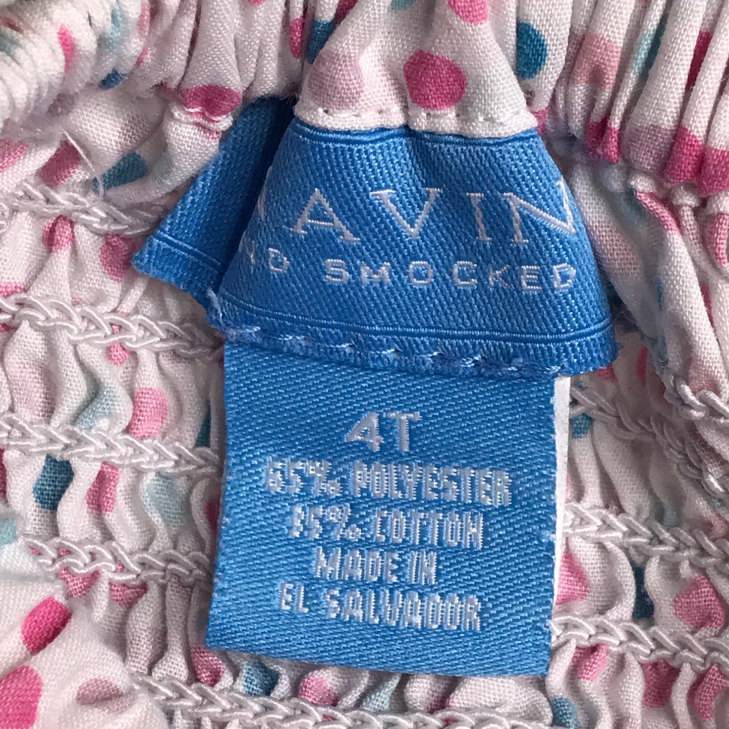Anavini Smocked Whale Skirted One Piece Swim Set Girl Size 4T