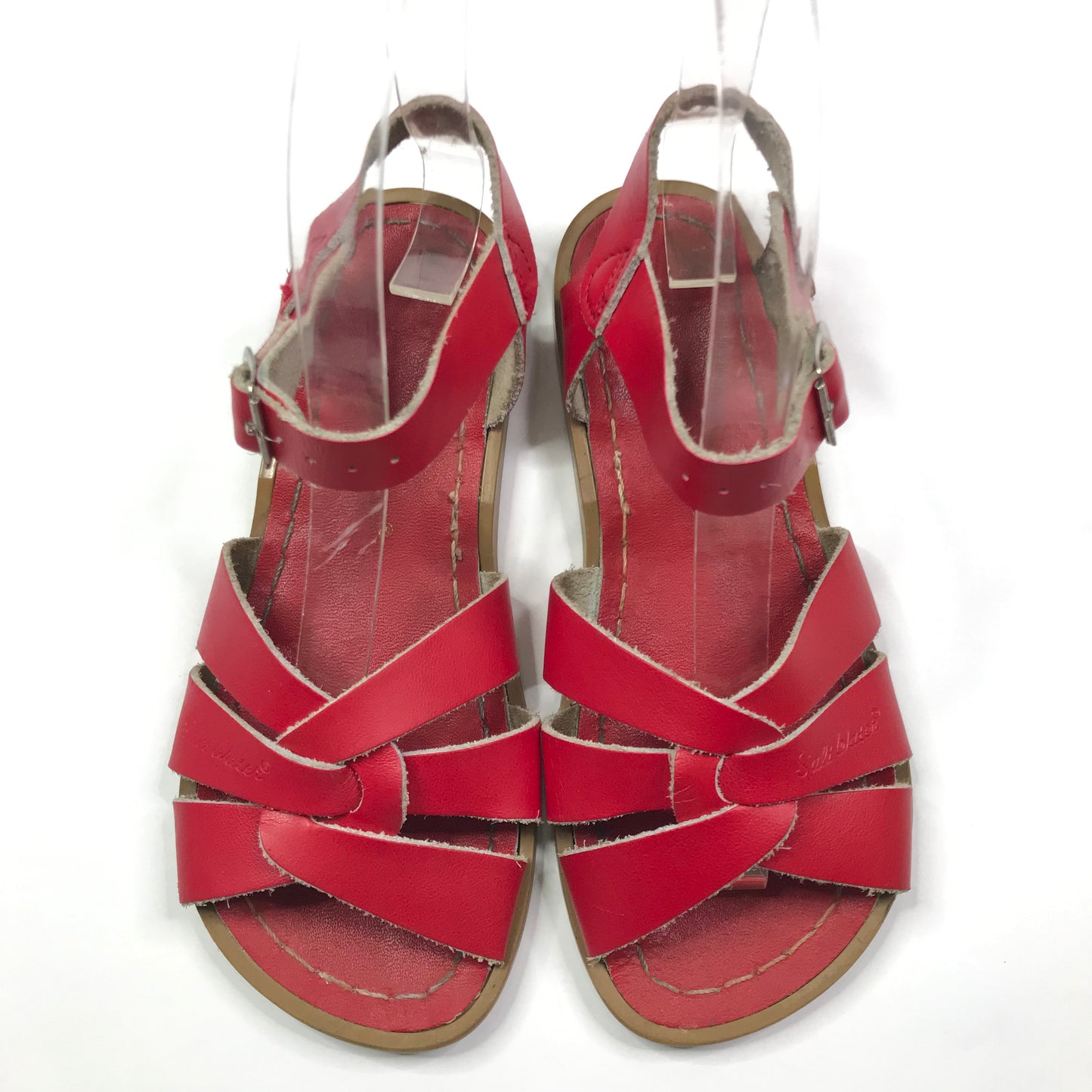 Sun-San Salt Water Original H&L Red Sandals Shoes Girls Size 1