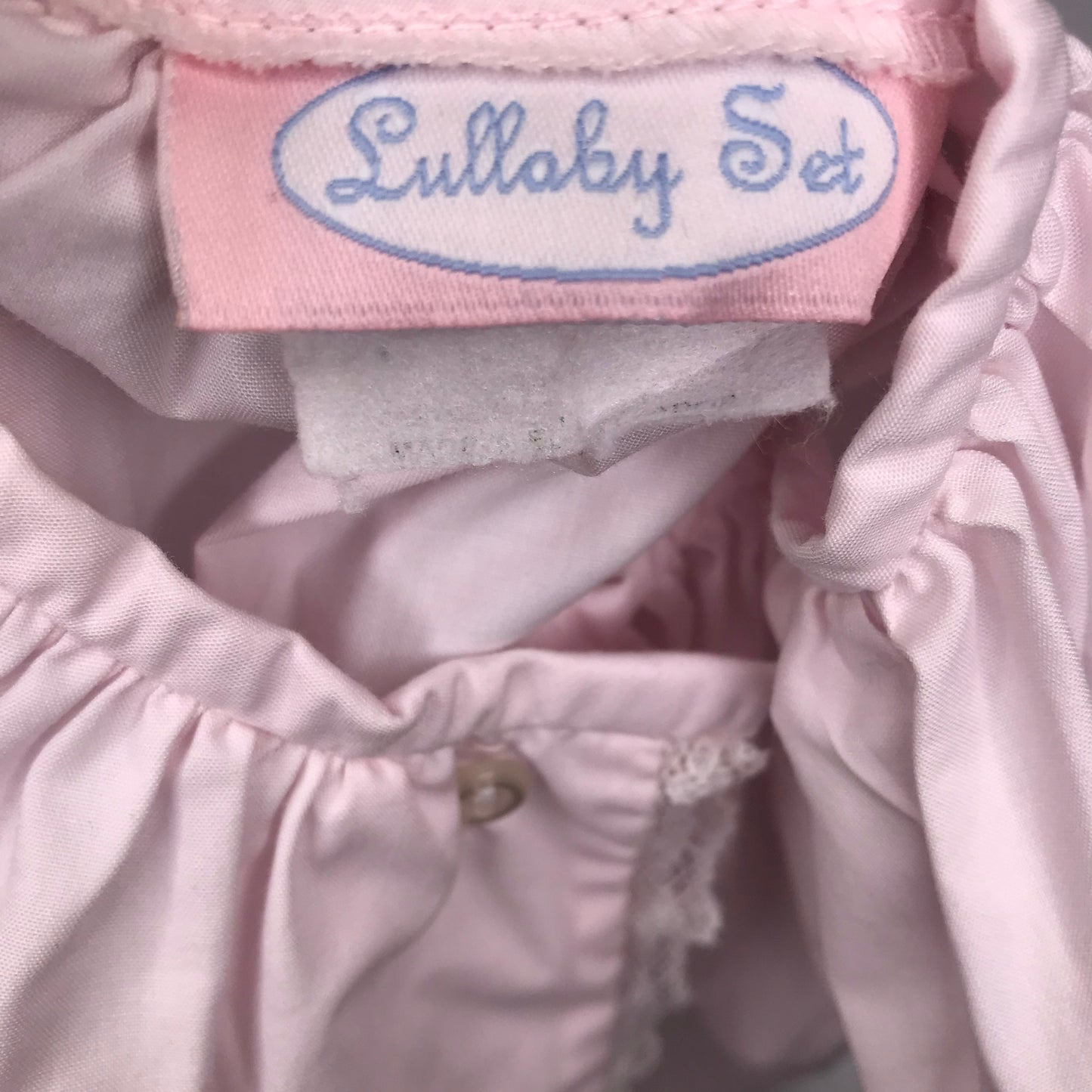Lullaby Set Daygown Lace Trim Light Pink Baby Girl Size 3M