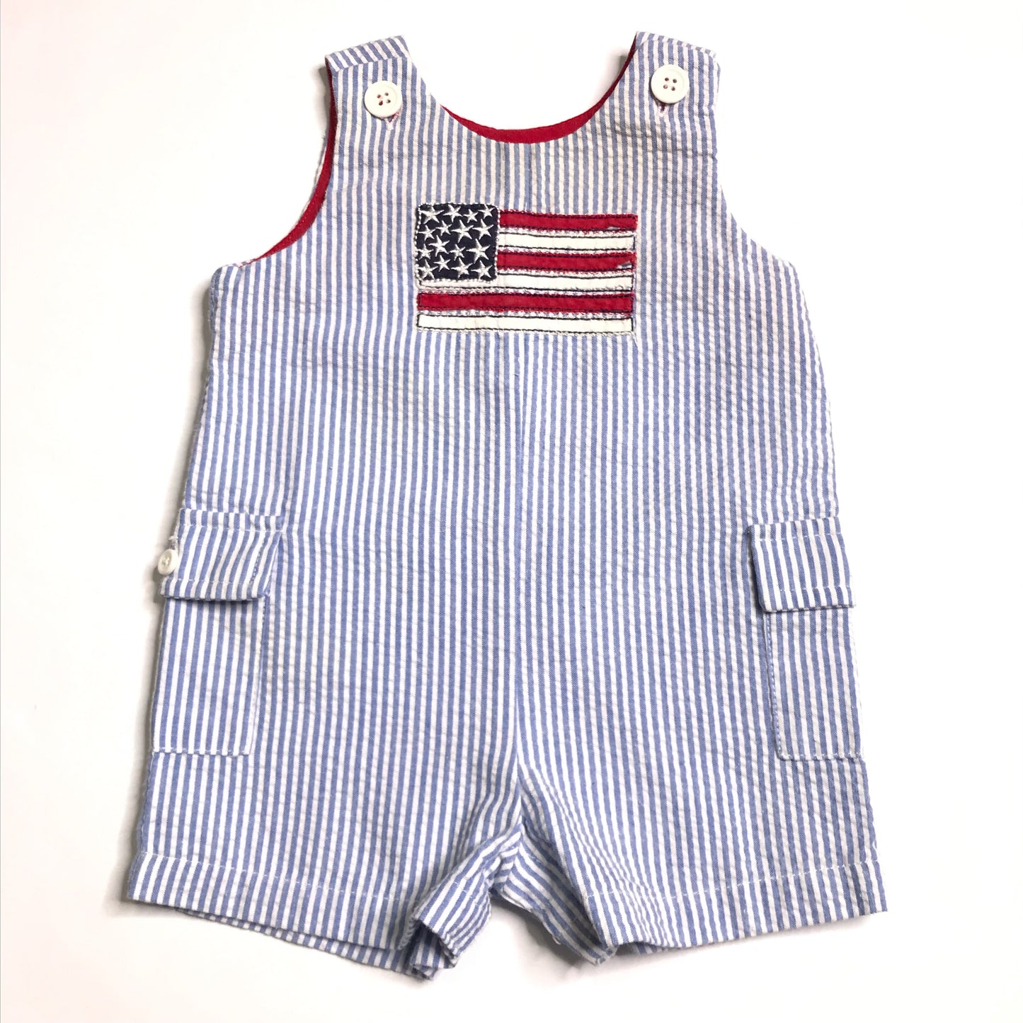 Nursery Rhyme Flag Bubble Blue White Baby Boys Size 3-6M