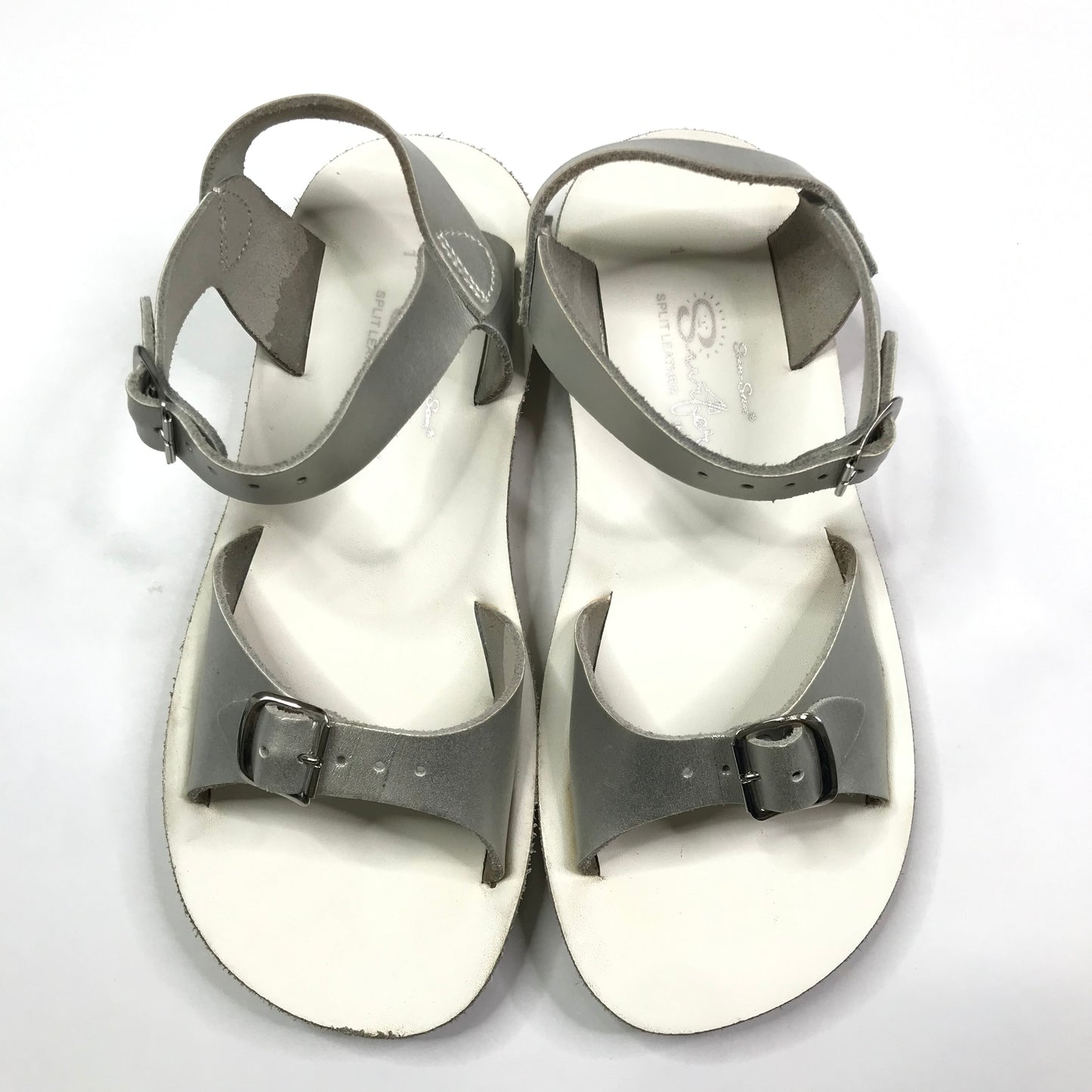 Sun-San Surfer Salt Water Sandals Silver Shoes Girls Size 1