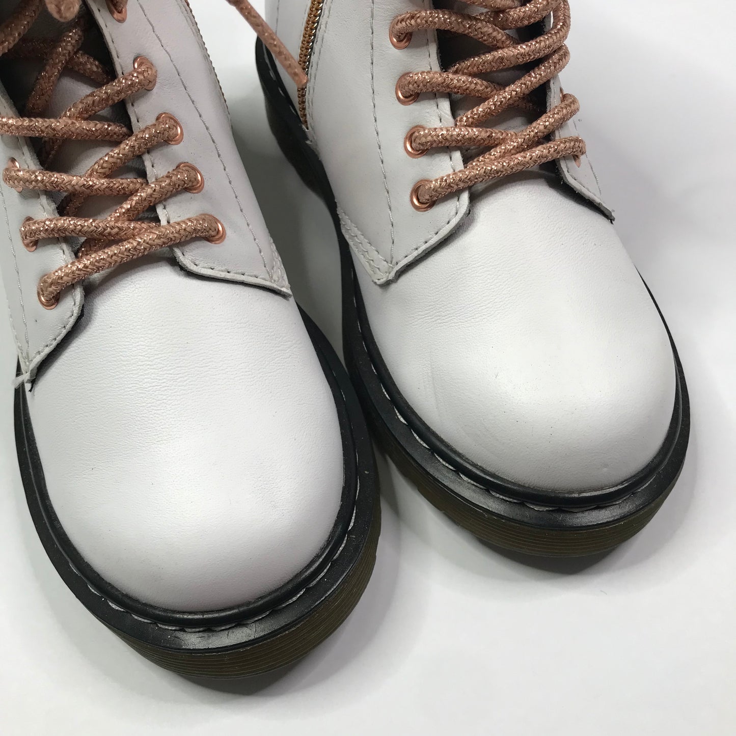 Dr. Martens 1460 White Rose Gold Boots Little Girls Shoes Size 1
