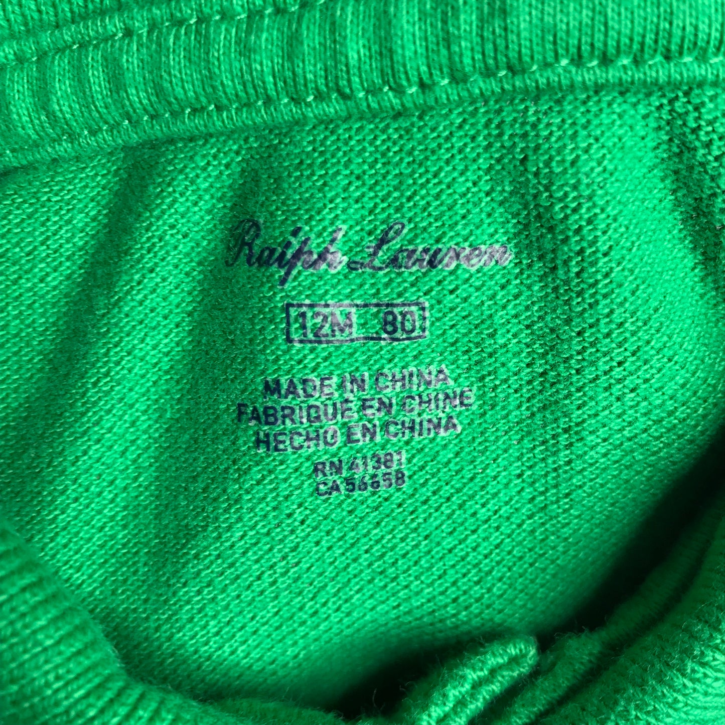 Polo Ralph Lauren Baby Boy Green Size 12M