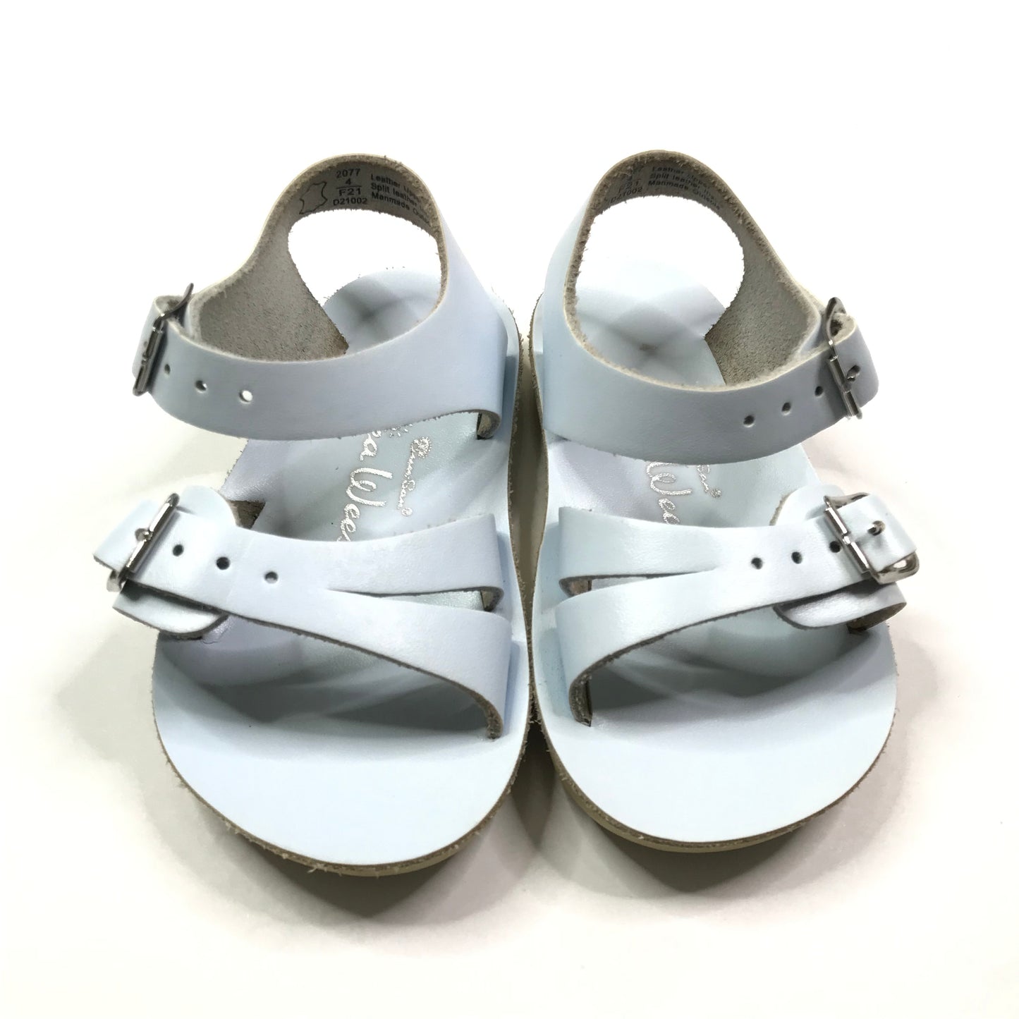 Sun-San Sea-Wee Salt Water Sandals Light Blue Shoes Unisex Size 4