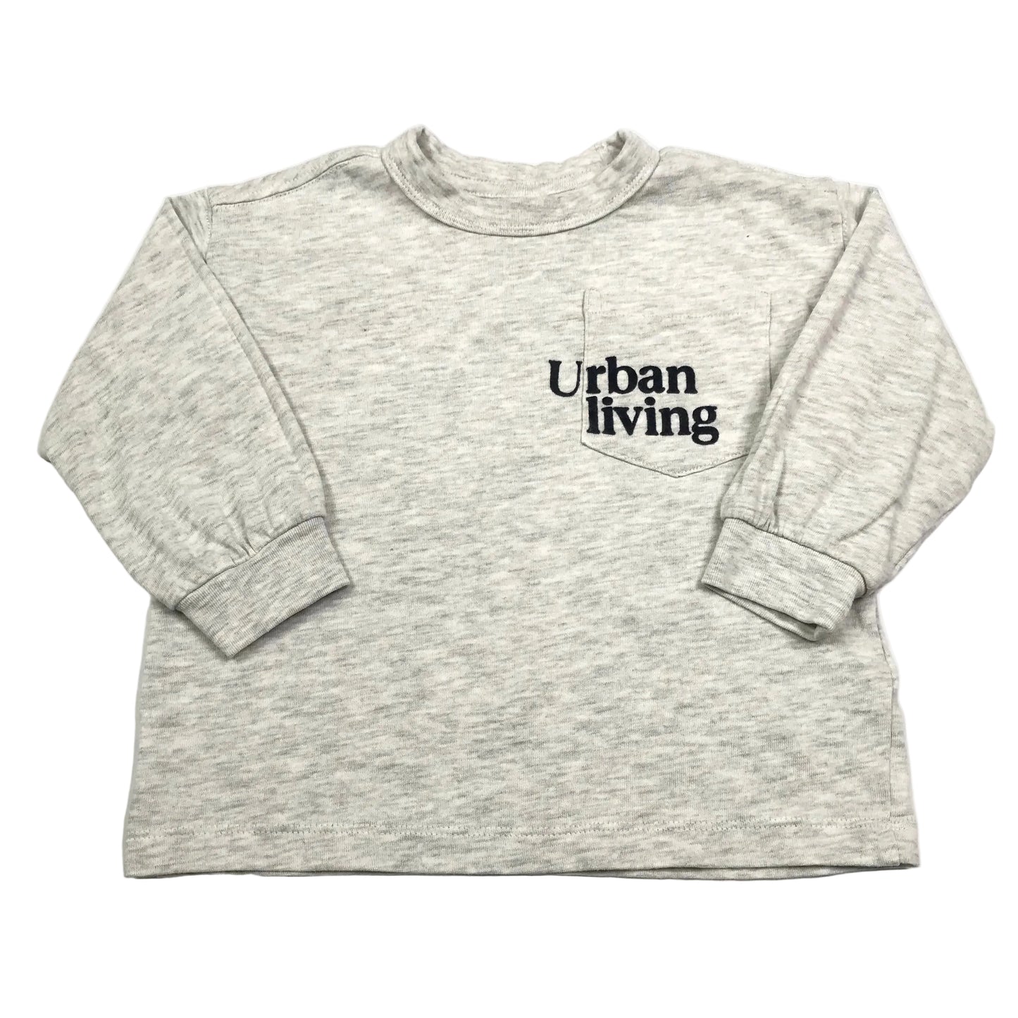 Zara Basic Long Sleeve Tee Shirt Grey Boys Size 2