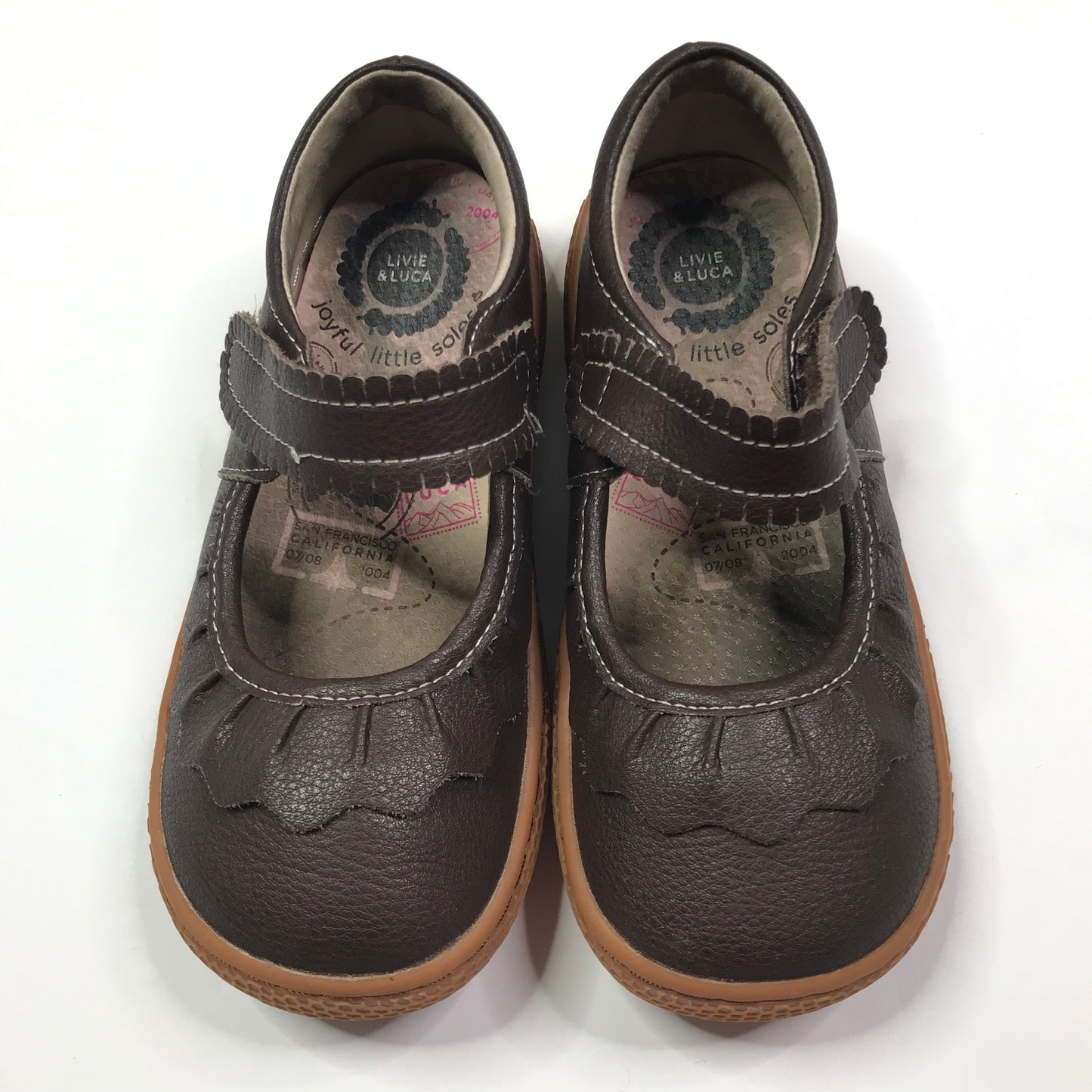 Livie & Luca Ruche Classic Mary Jane Brown Shoes Toddler Girls Size 11