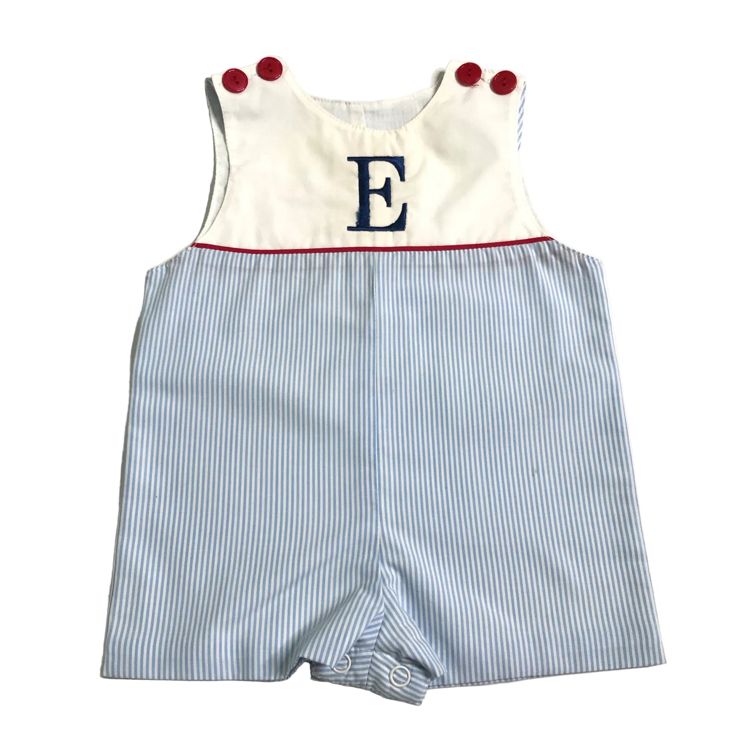 Remember Nguyen Striped Jon Jon “E” Monogram Baby Boy Size 3M