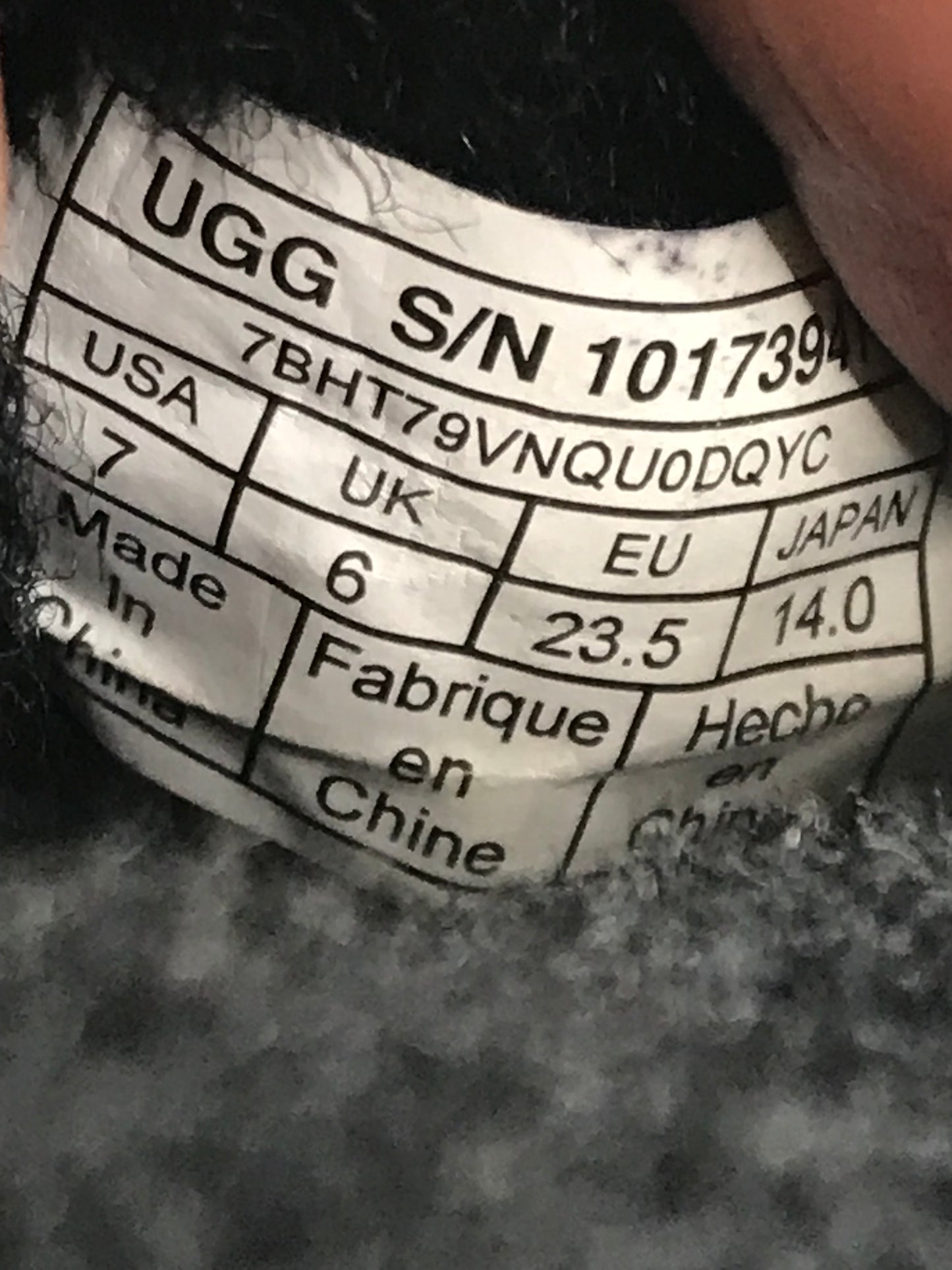 Ugg Bailey Bow Boots Black Shoes Toddler Girls Size 7