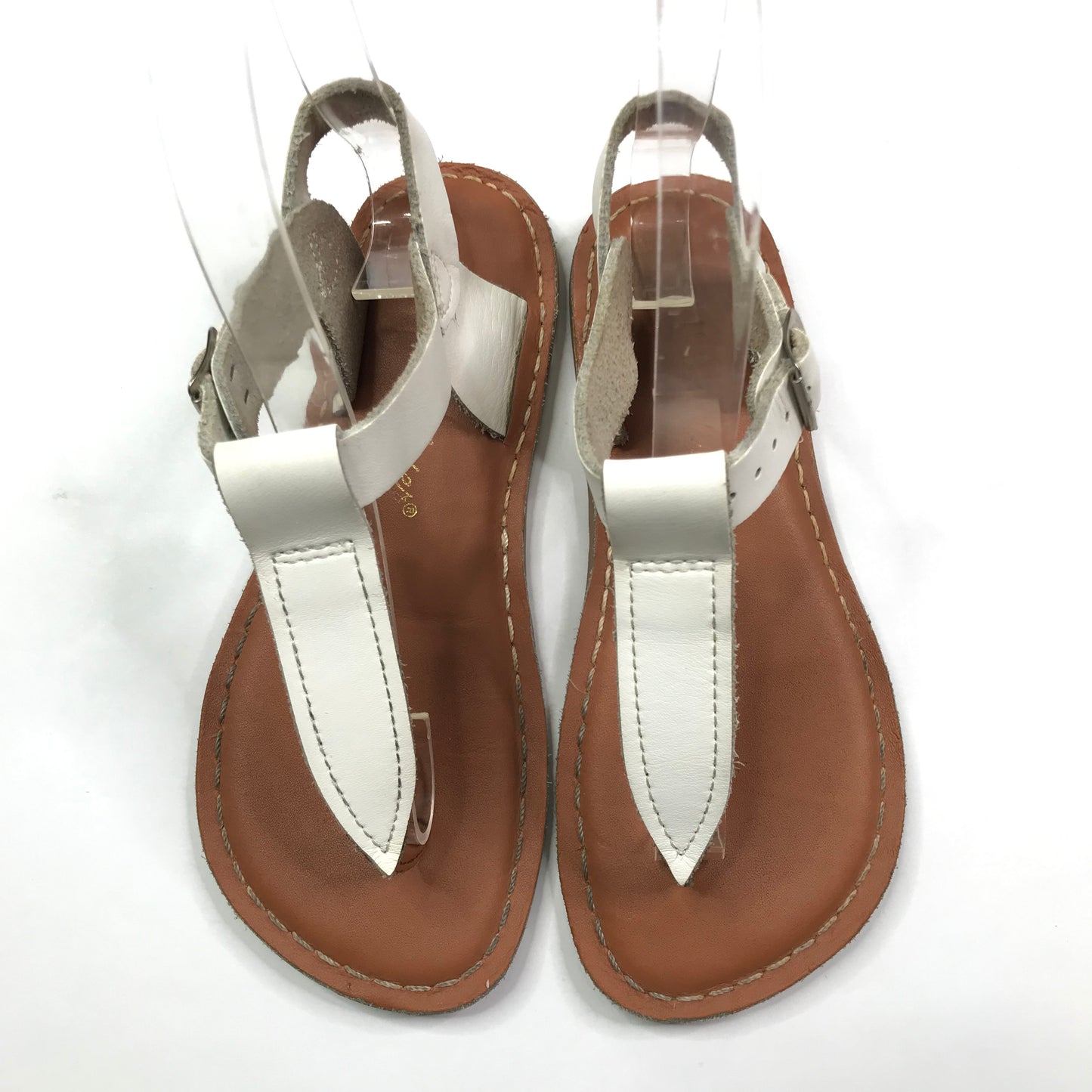 Sun-San Salt Water Thong Sandals White Girls Size 1