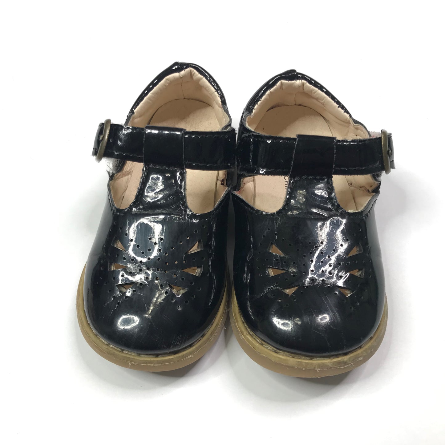 Mary Janes Lot of 2 Beige & Black Shoes Girls Size 5 (21)