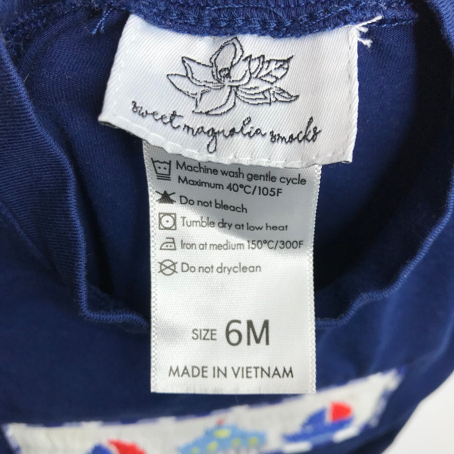 Sweet Magnolia Smocks Sailboat Smocked Bubble Blue Baby Boy Size 6M