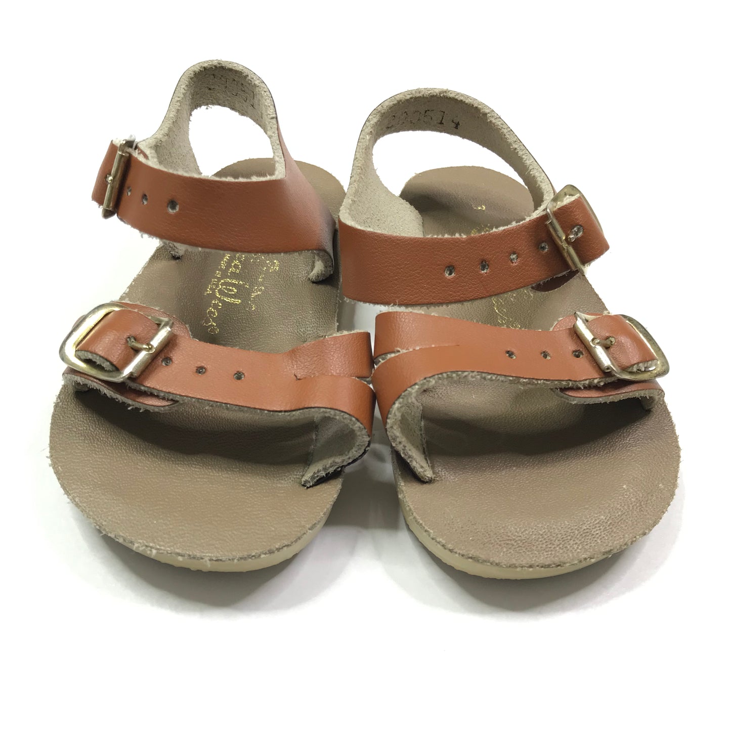 Sun-San Sea-Wee Salt Water Sandals Tan Shoes Unisex Size 3