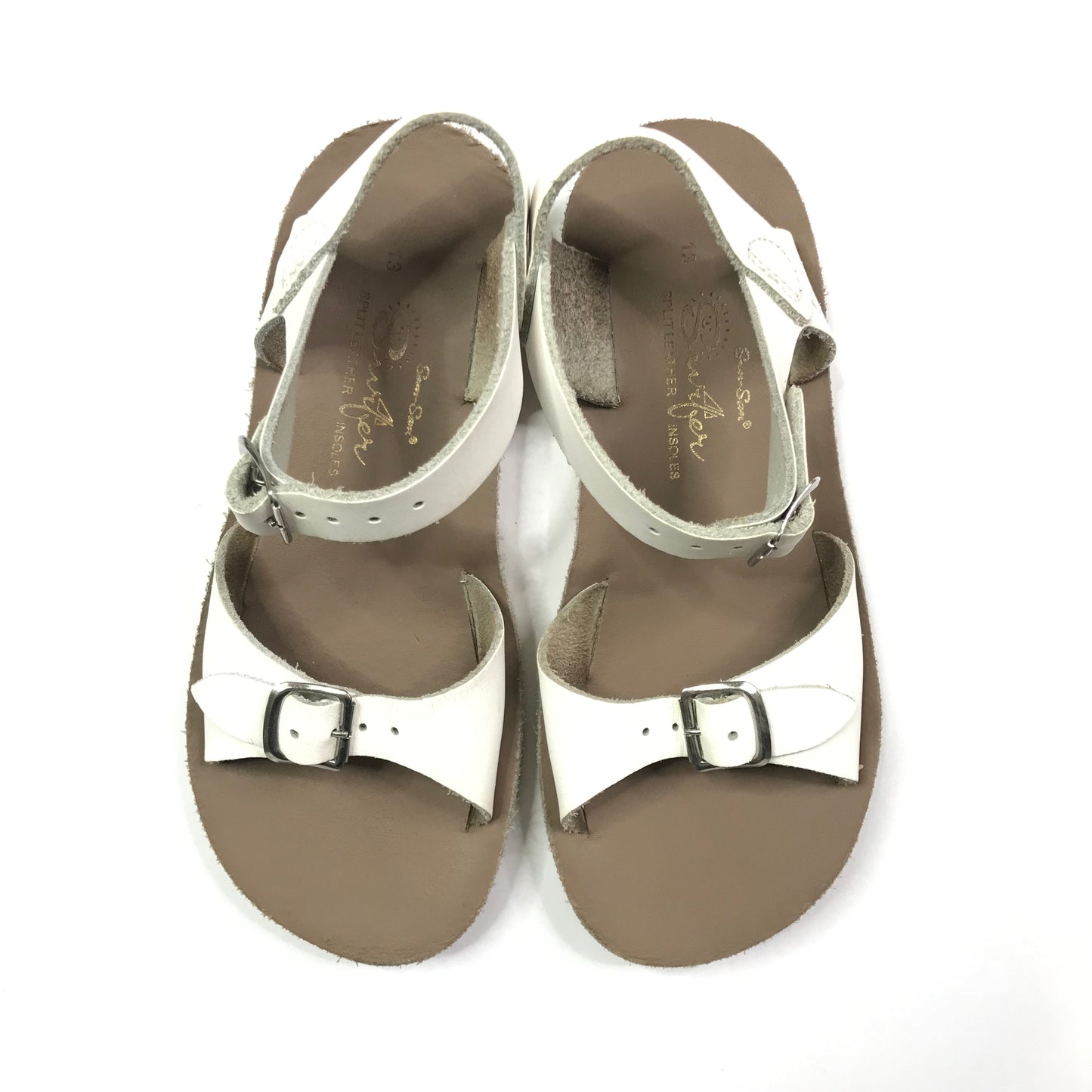 Sun-San Surfer Salt Water Sandals White Shoes Unisex Size 13