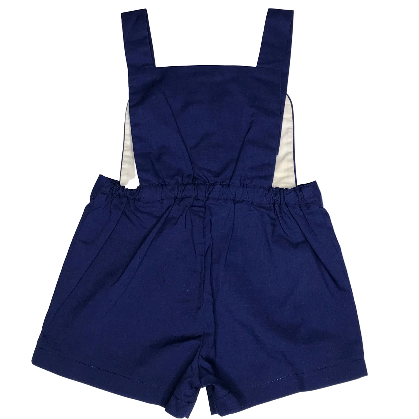 Vtg Shortall Sailboat Embroidered Red White Blue Boy Size 3-6M