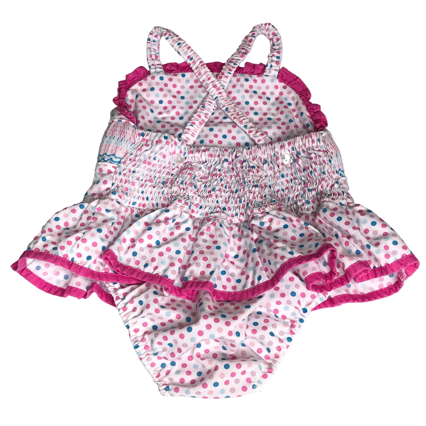 Anavini Smocked Whale Skirted One Piece Swim Set Girl Size 4T