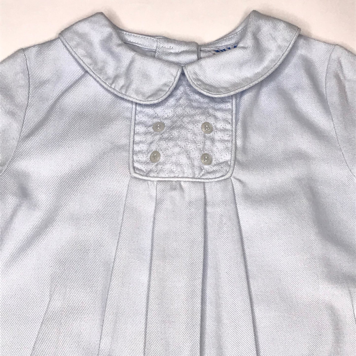 Luli & Me Classic Jon Jon Romper Light Blue Baby Boy Size 12M