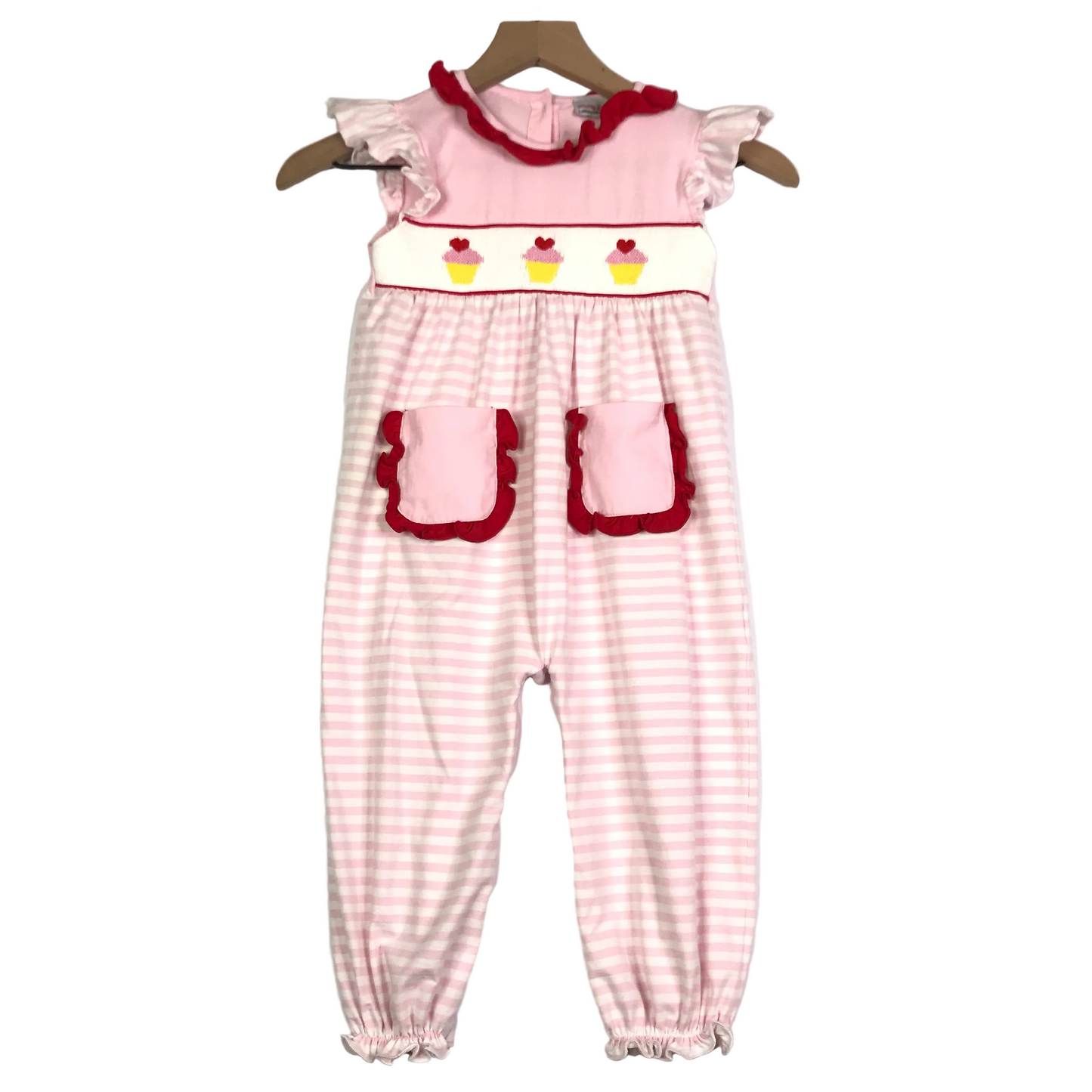 Smocking Dog Boutique Valentine Romper Girls Size 3T