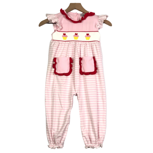 Smocking Dog Boutique Valentine Romper Girls Size 3T