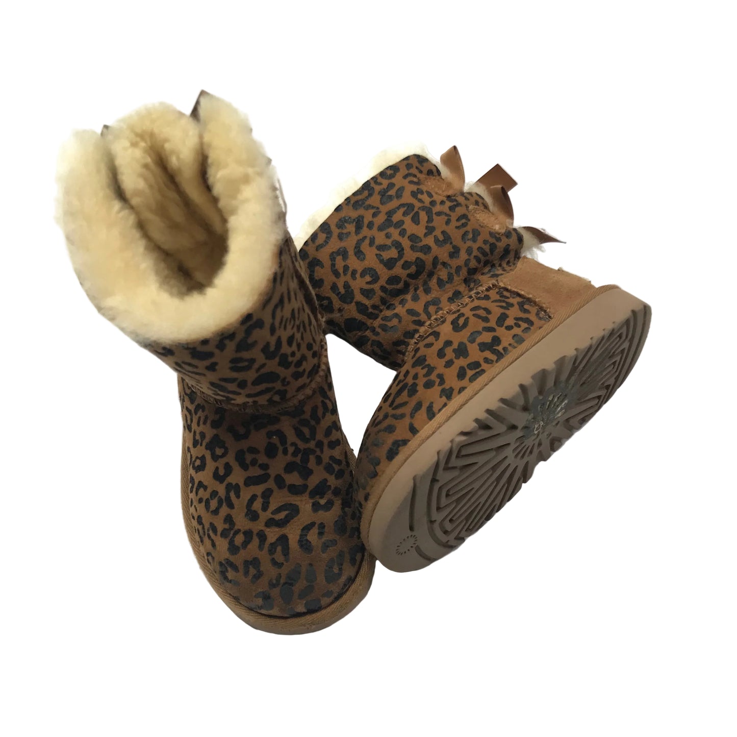 Ugg Bailey Bow Boots Leopard Toddler Girls Size 8
