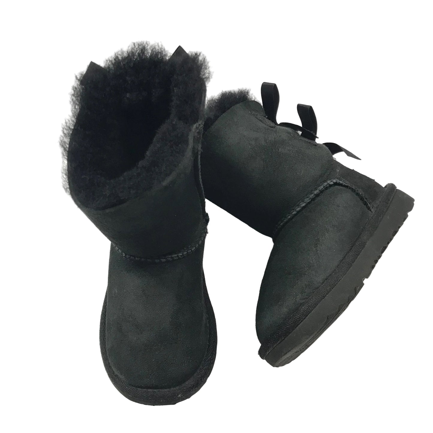 Ugg Bailey Bow Boots Black Shoes Toddler Girls Size 7