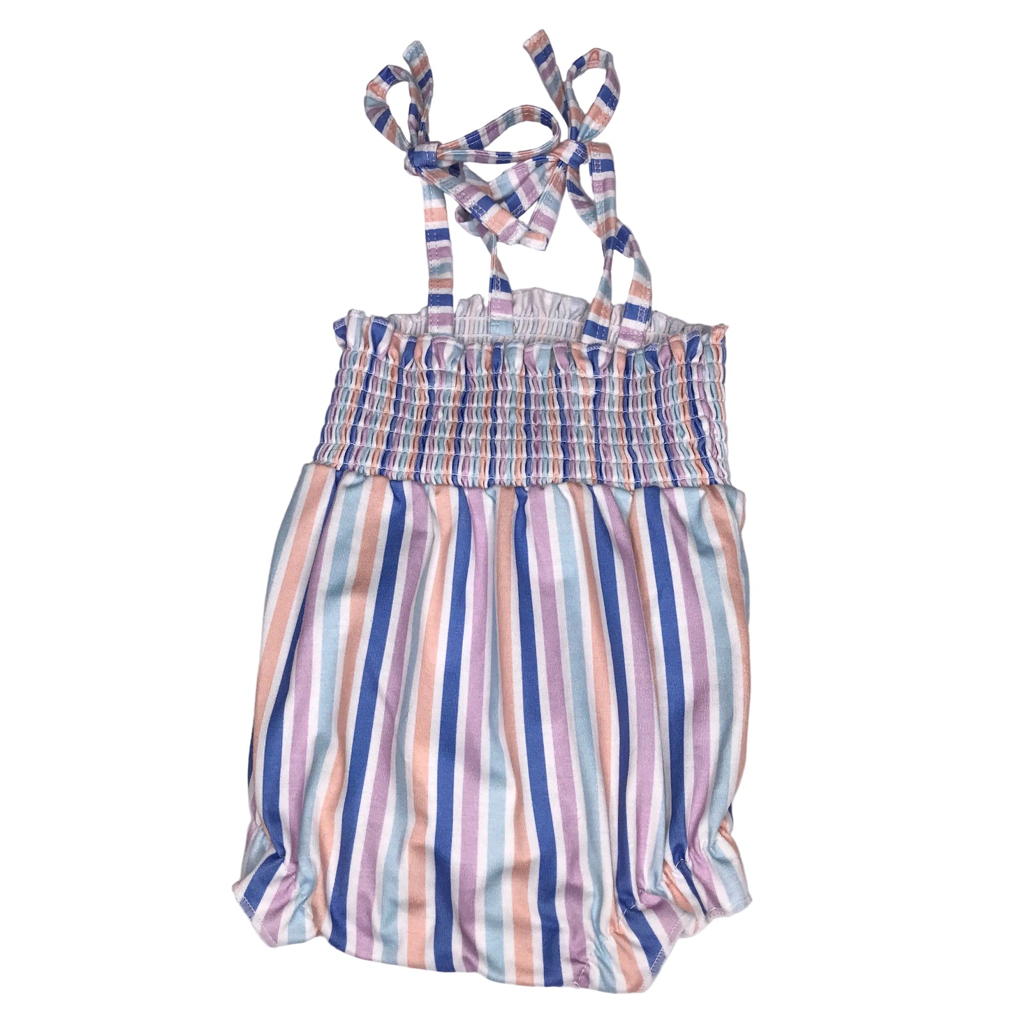Abby & Evie Striped Multicolor Bubble Romper Baby Girl Size 3M