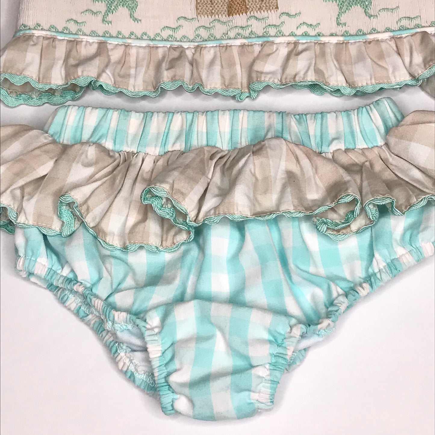 Castles & Crowns Smocked Sand Castle 2 Piece Swim Set Size 4T