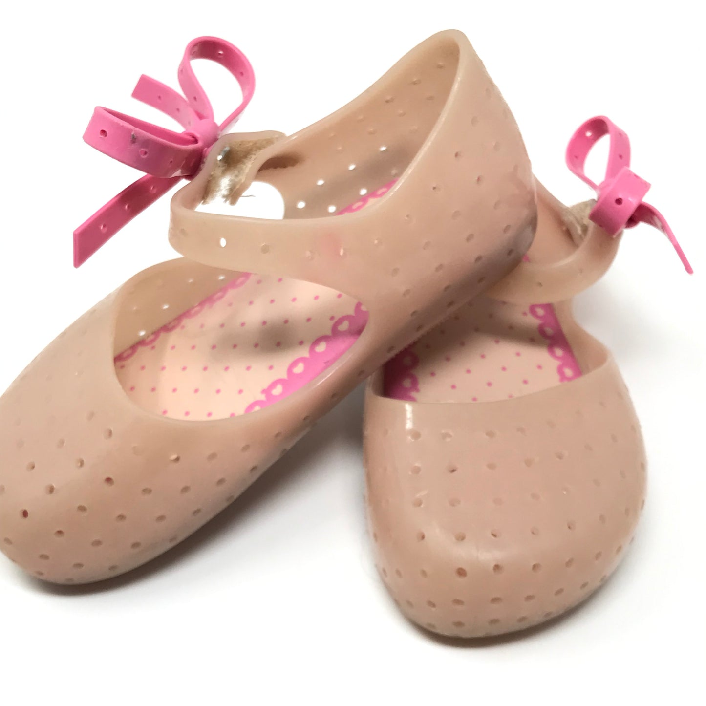 Mini Melissa Mini Furadinha Ballet Bow Mary Jane Jelly Shoes Girl Size 9