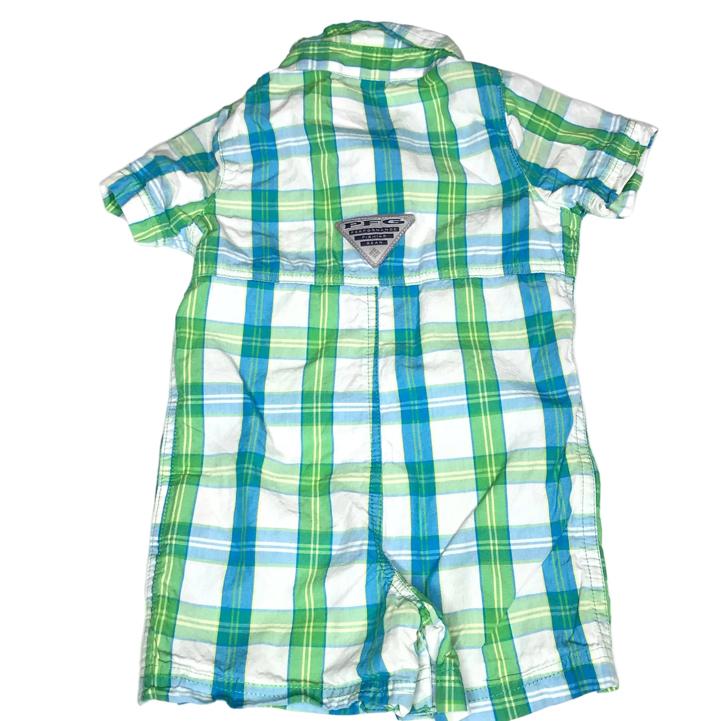 Columbia Bonehead Plaid Shortall Baby Boy Size 0-3M