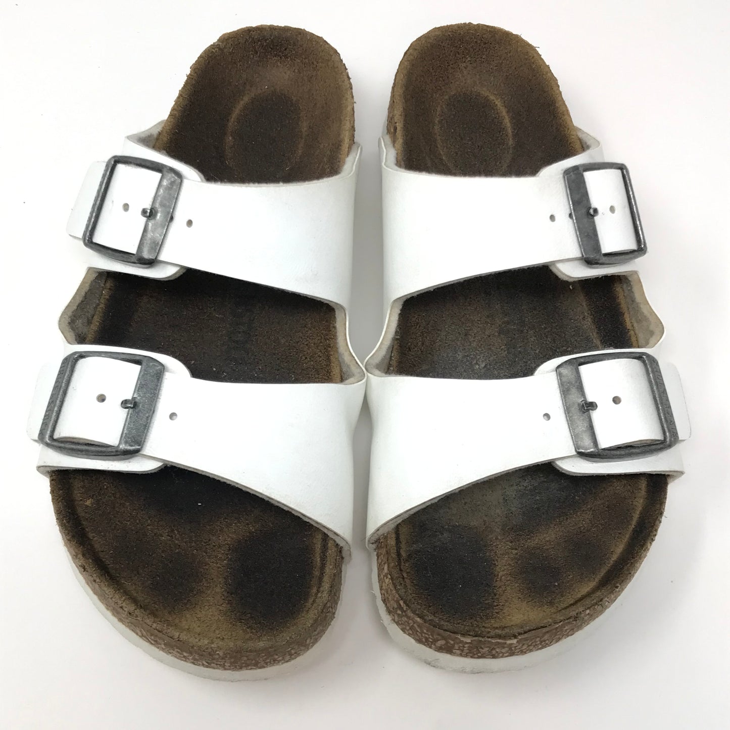 Birkenstock Arizona Kids Birko-Flor White Sandals Size 31(13-13.5)