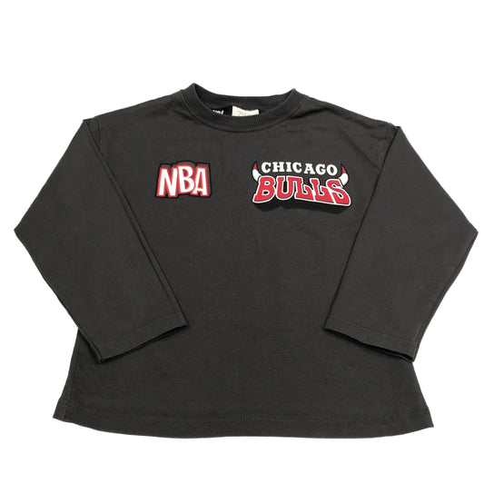 Zara Chicago Bulls Graphic Tee Shirt Grey Boys Size 2T