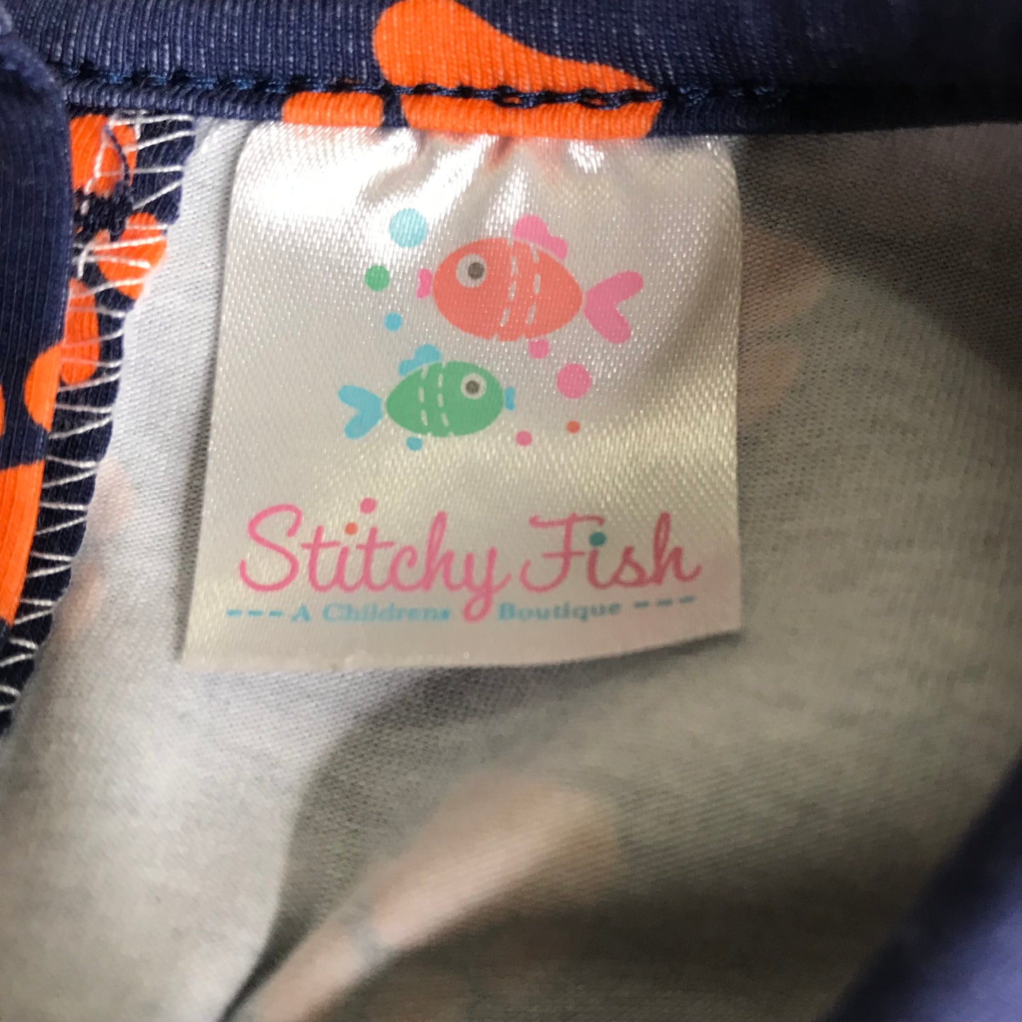 Stitchy Fish Auburn Tigers Paw Print Dress Girl Size 4T