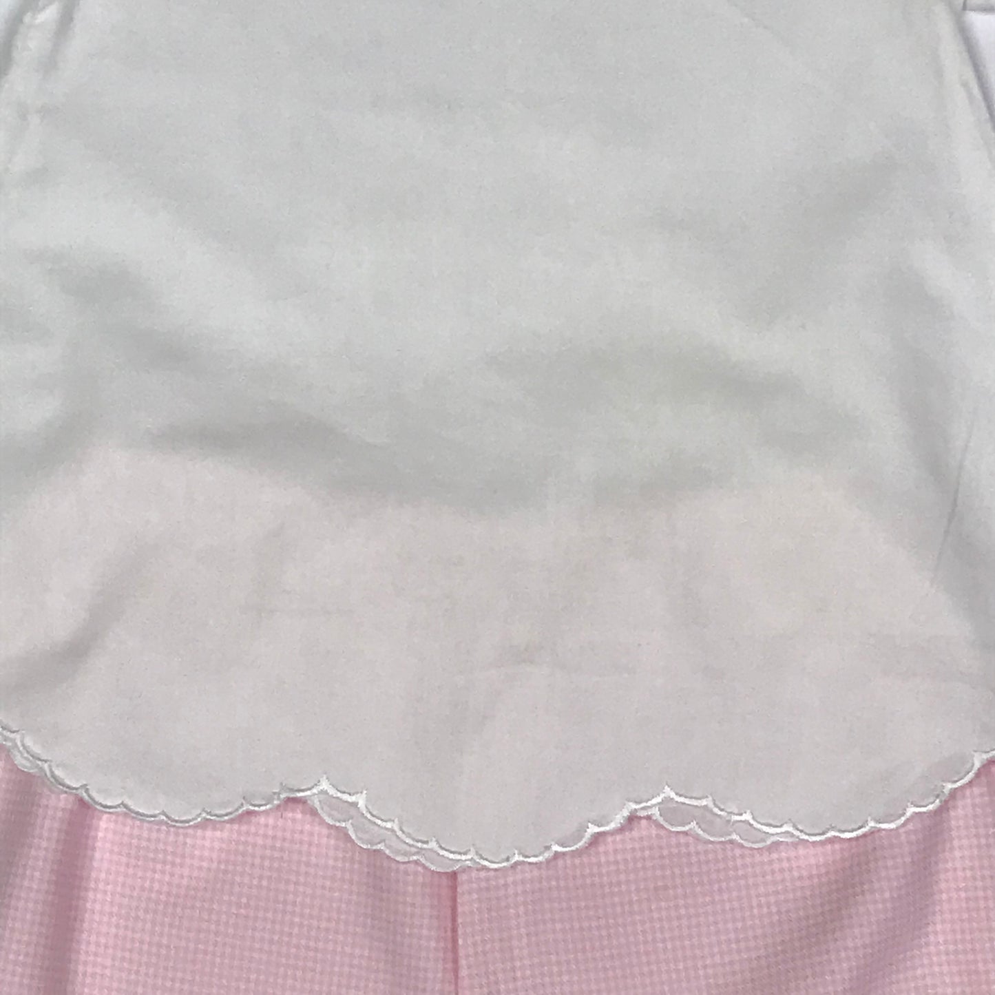 Cross Embroidered Bloomer Set White Pink Girls Size 9-12M