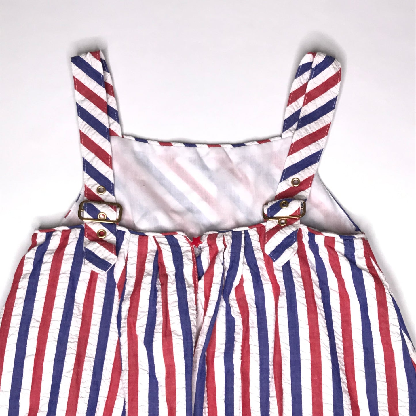 Tommy Bahama Patriotic Striped Dress Red White Blue Girl Size 8