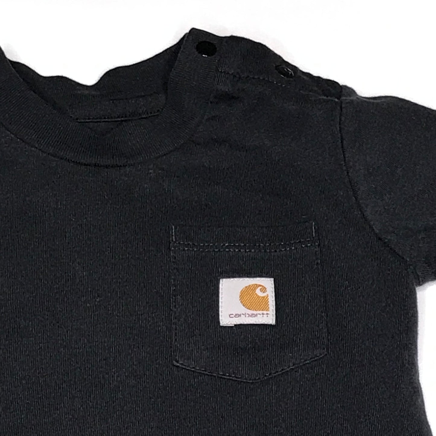 Carhartt Baby Boy Pocket Bodysuit Shirt Black Size 12M