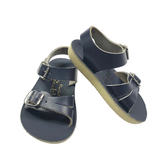 Sun-San Sea-Wee Salt Water Sandals Navy Blue Shoes Unisex Size 3