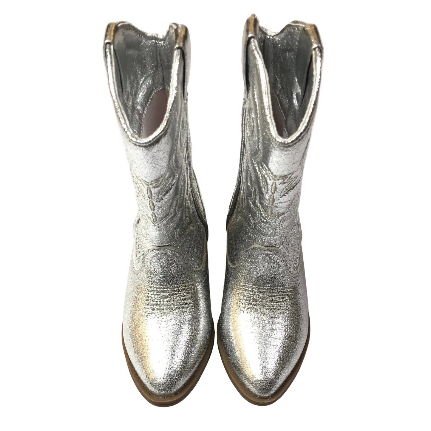 Tucker + Tate Western Cowgirl Boots Silver Shoes Girls Size 11M