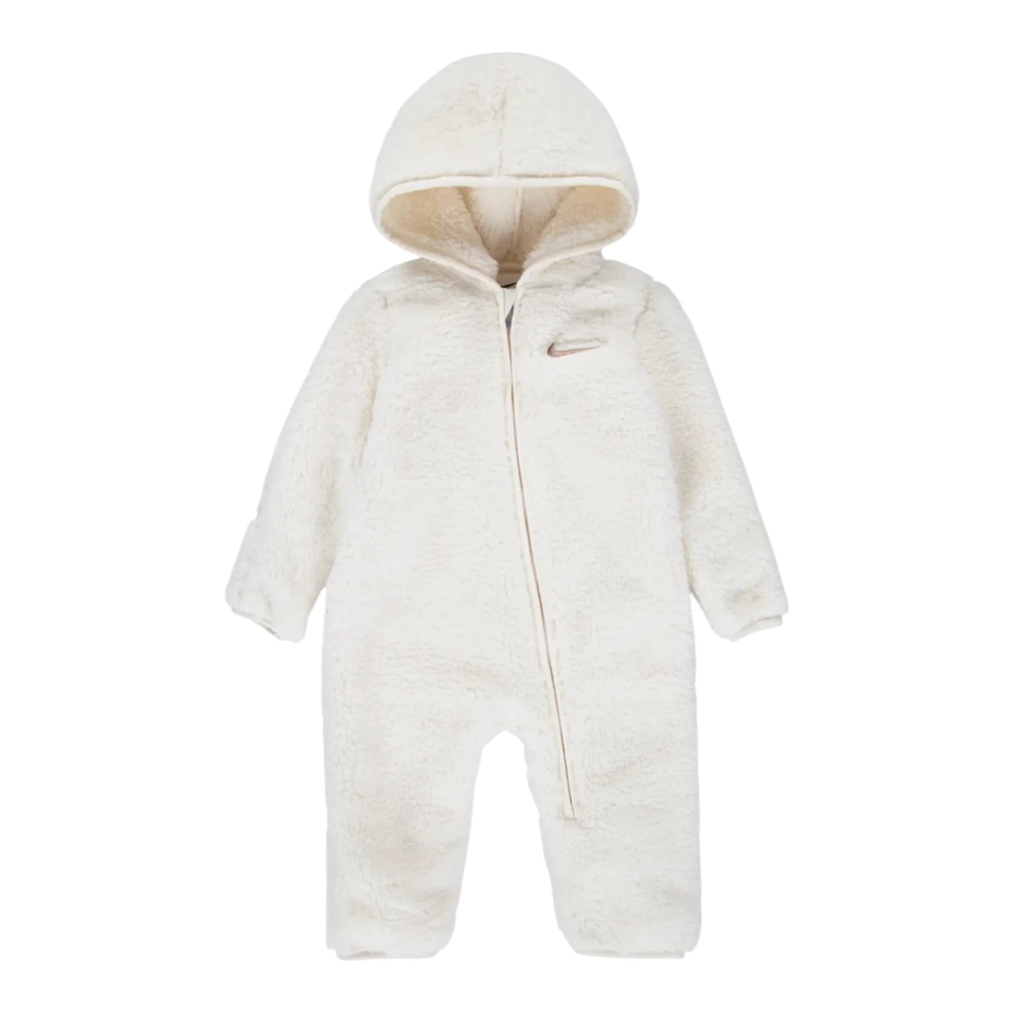 Nike Baby Hooded Sherpa Coverall Ivory Unisex Size 6M