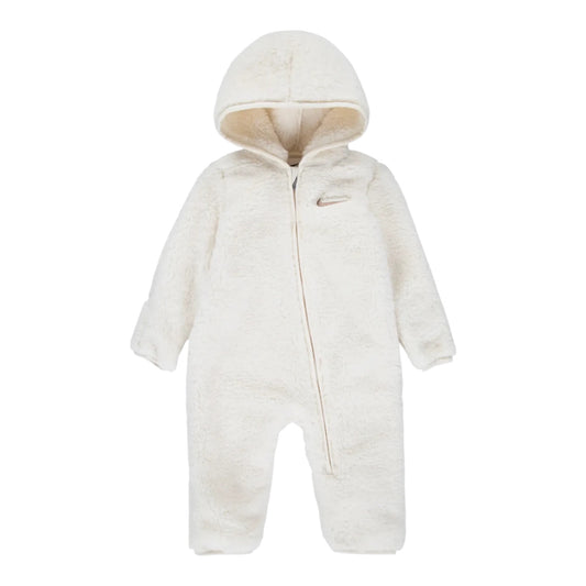 Nike Baby Hooded Sherpa Coverall Ivory Unisex Size 6M