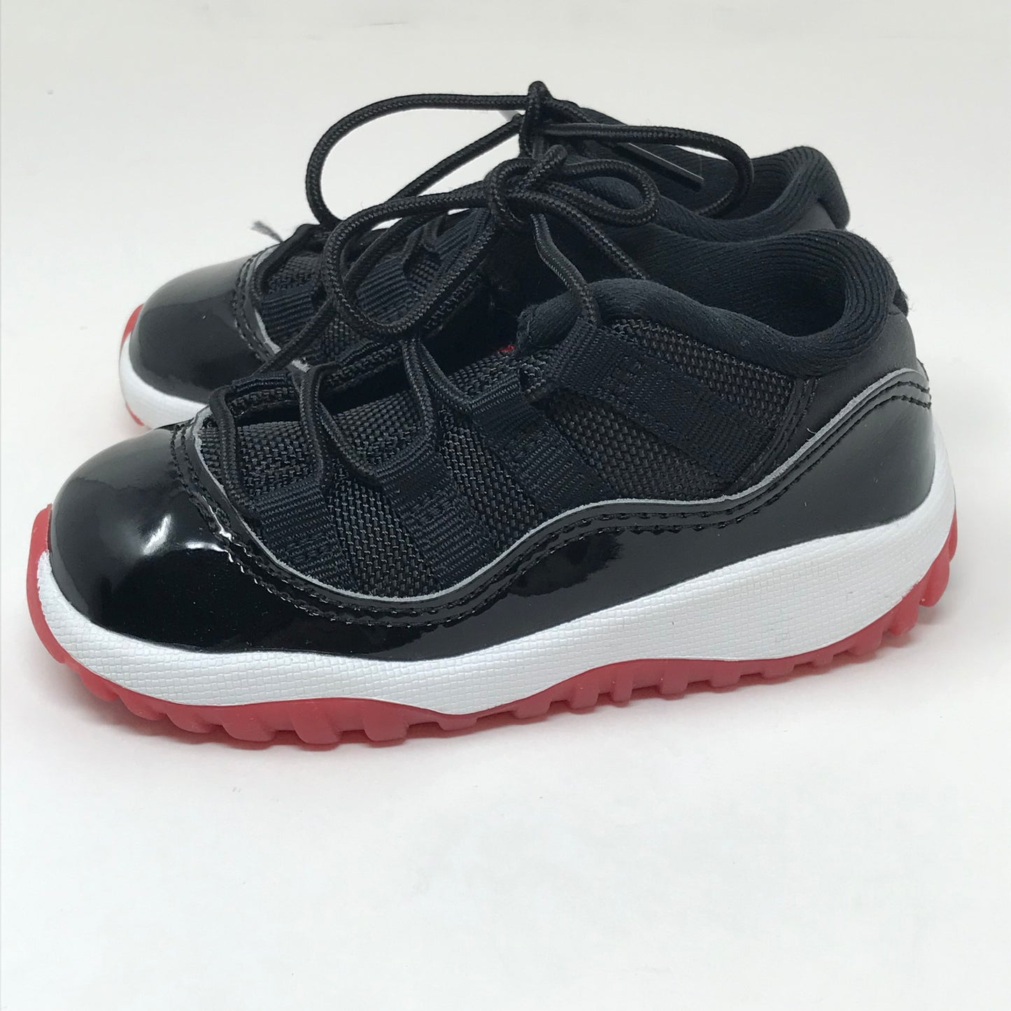 Jordan 11 Retro Low Bred Black White Red Toddler Size 7C