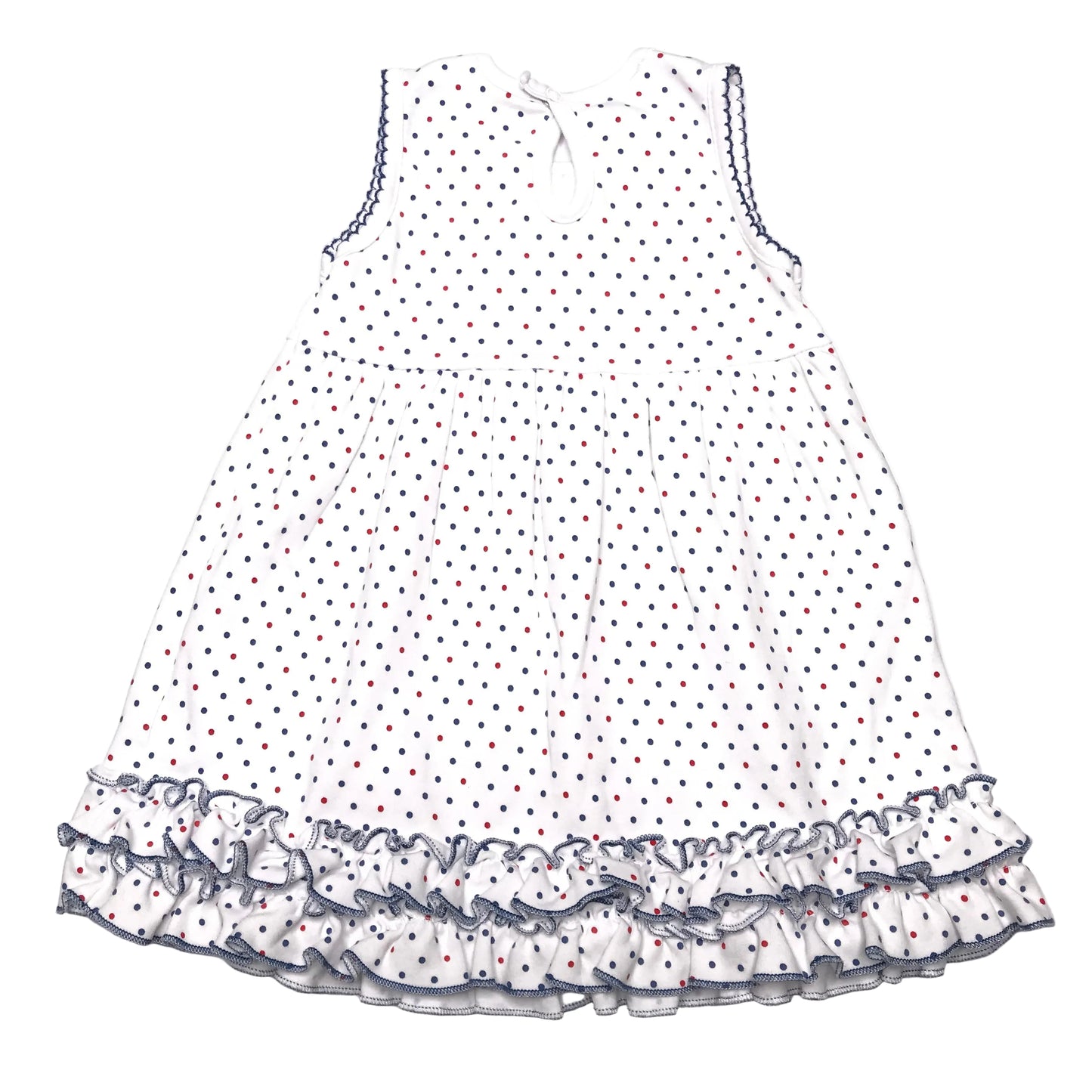 Magnolia Baby Patriotic Swiss Dot 4th of July Fireworks Dress Girl Size 9M