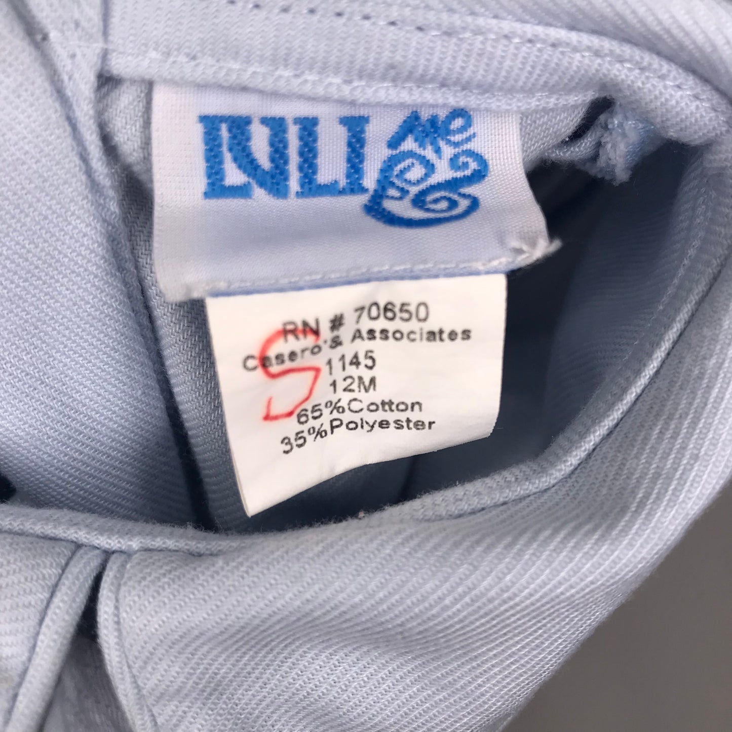 Luli & Me Classic Jon Jon Romper Light Blue Baby Boy Size 12M