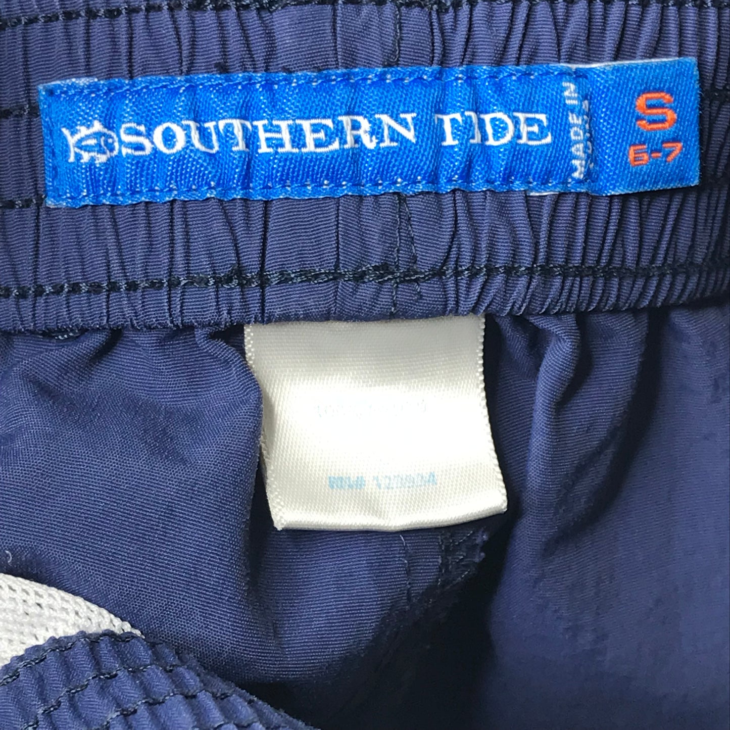 Southern Tide Shoreline Active Shorts Boys Navy Blue Size 6-7