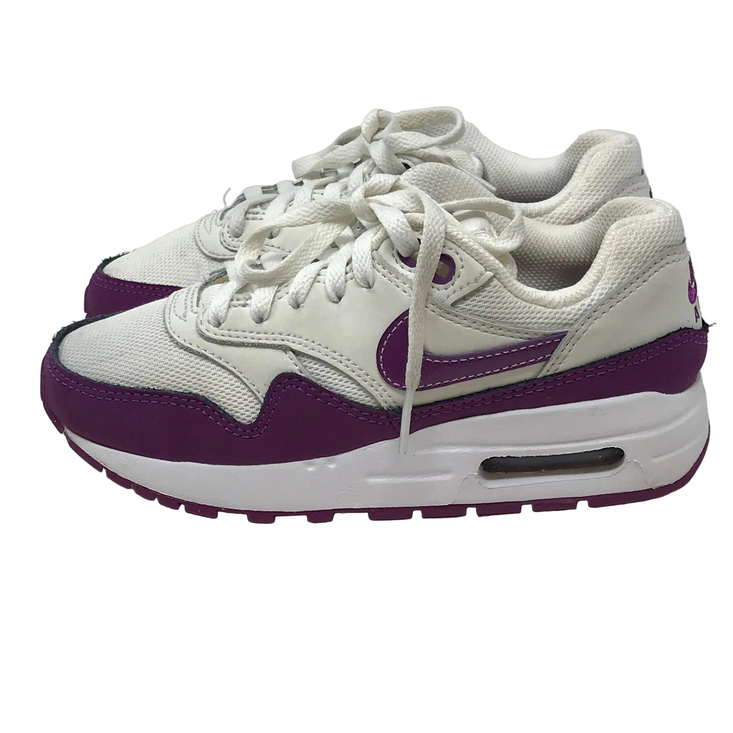 Nike Air Max 1 Summit White Viotech Girl Size 1Y