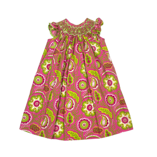 Banana Split Smocked Dress Paisley Floral Girls Size 3T