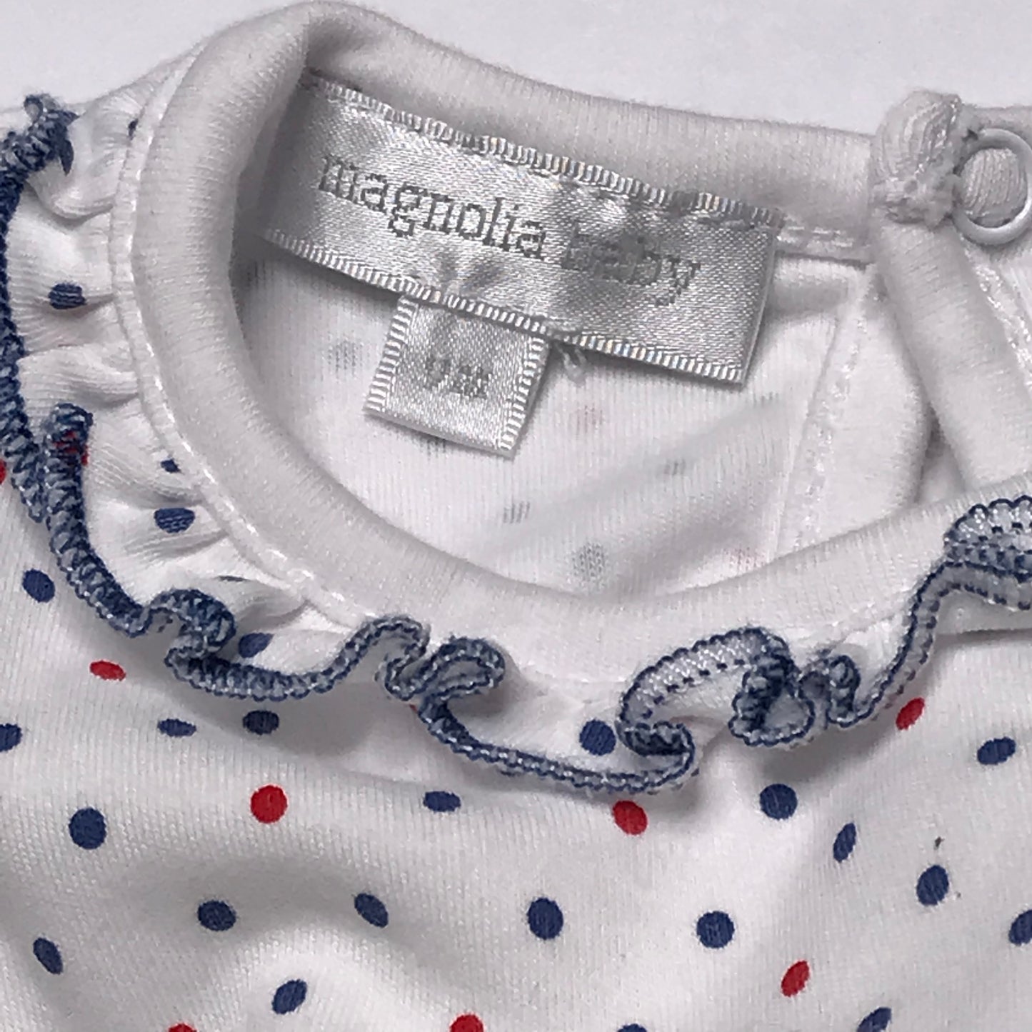 Magnolia Baby Patriotic Swiss Dot 4th of July Fireworks Dress Girl Size 9M