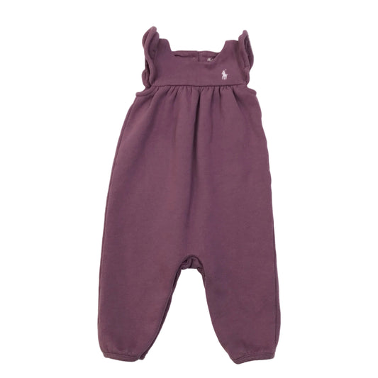 Ralph Lauren Polo Jumpsuit Terry Cloth Purple Girls Size 6M