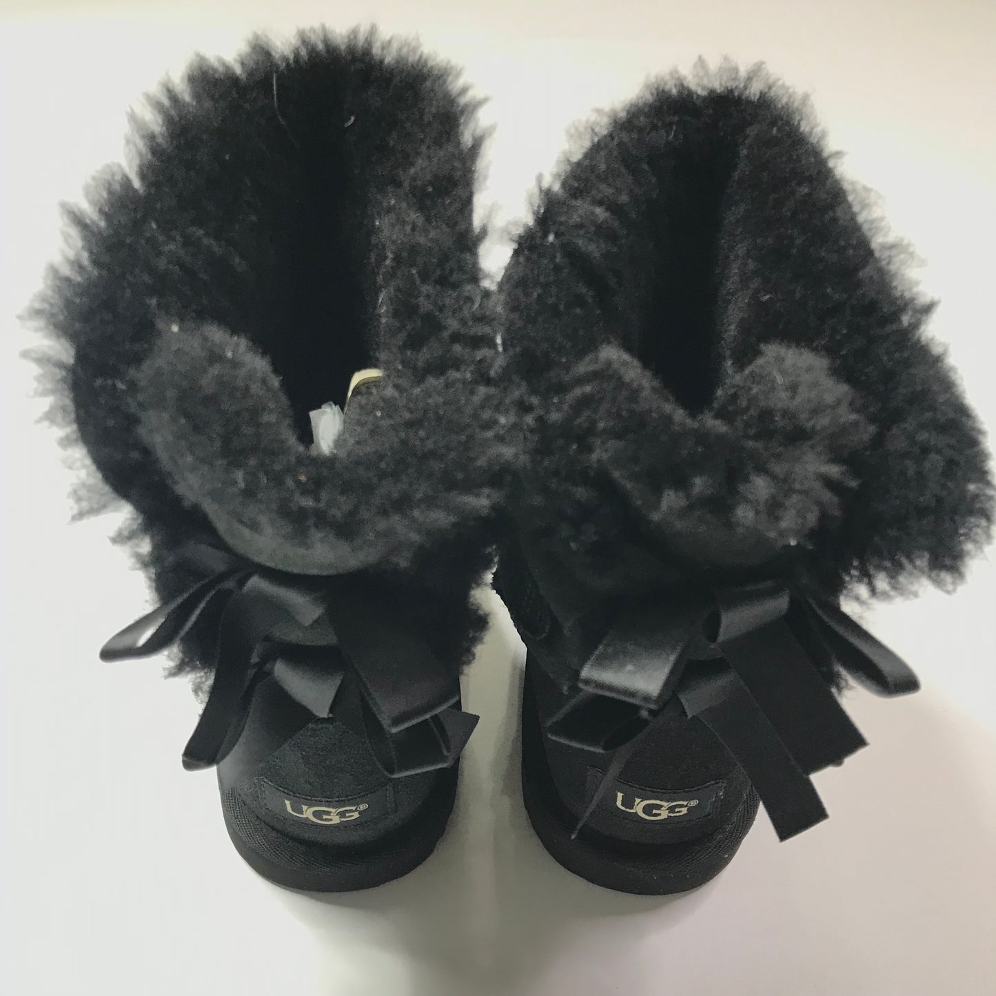 Ugg Bailey Bow Boots Black Shoes Big Girls Size 5